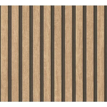 Carta da parati aspetto legno Profhome 391091 Carta da parati TNT goffrata a caldo strutturata con aspetto legno opaca beige marrone nero 5,33 m2