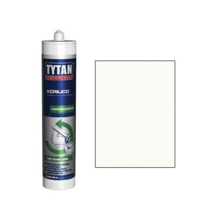 SILICONE ACRILICO TYTAN • BIANCO VERNICIABILE ML 300