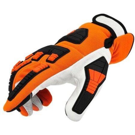 Stocker Guanti anti-taglio per motosega 9/M arancione, in pelle