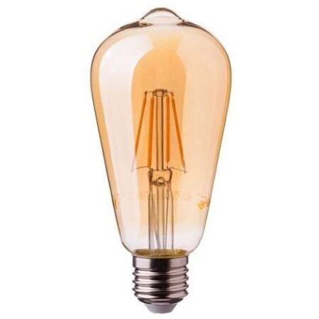 V-TAC VT-1964 Lampadina LED 4W filamento ambrato E27 ST64 vintage luce bianco caldo 2200K - 214361
