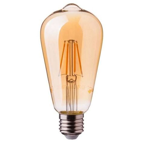 V-TAC VT-1964 Lampadina LED 4W filamento ambrato E27 ST64 vintage luce bianco caldo 2200K - 214361