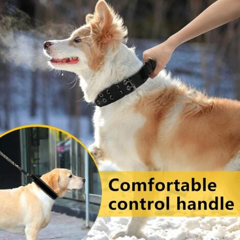 Collare per cani tattico con maniglia di controllo, collare per cani imbottito regolabile militare, collare per cani con fibbia in metallo in nylon per addestramento di cani di taglia media L(43-53)