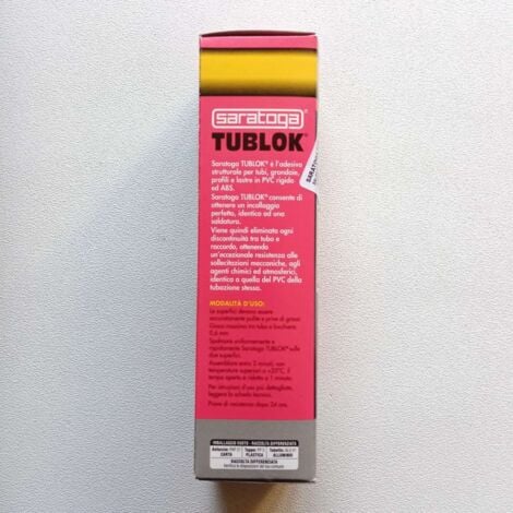 Saratoga tublok 125gr colla trasparente per pvc rigibo e abs