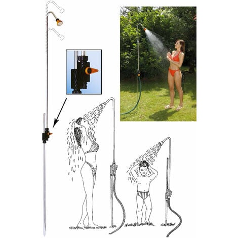 Doccia da Giardino in Alluminio 217cm con Rubinetto Agrati