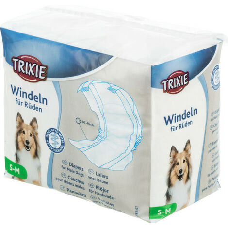 Trixie Pannolini a Fascia per Cani Maschi taglia S-M da 12 pz