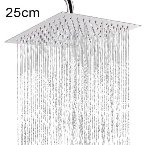 Soffione doccia quadrato 25x25cm Soffione doccia regolabile ultrasottile ad alta pressione