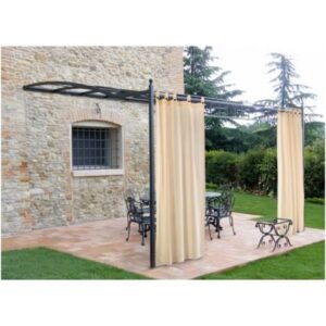 Tende a Bretelle in Cotone per Gazebi – Colore Ecru – FERLIVING 160x270h cm
