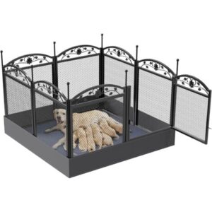 Recinto Sala Parto per cani gatti Recinto Box per cane Cuccioli 8 Pannelli per Gioco in Metallo Resistente – da giardino terrazzo