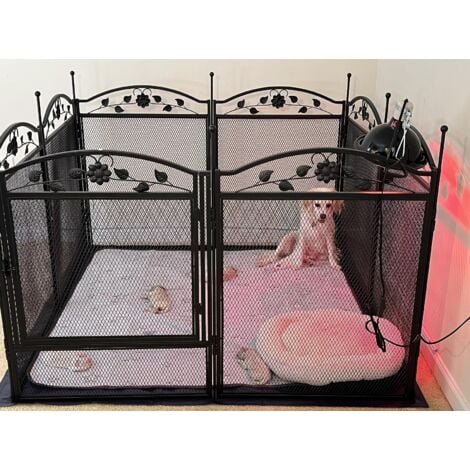 Recinto Sala Parto per cani gatti Recinto Box per cane Cuccioli 8 Pannelli per Gioco in Metallo Resistente - da giardino terrazzo