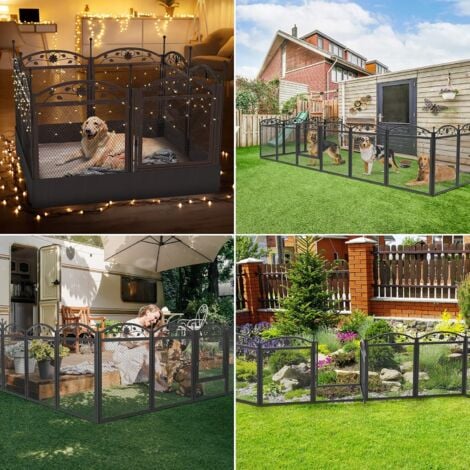 Recinto Sala Parto per cani gatti Recinto Box per cane Cuccioli 8 Pannelli per Gioco in Metallo Resistente - da giardino terrazzo