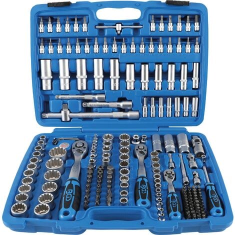 Serie di bussole Gear Lock  6,3 mm (1/4") / 10 mm (3/8") / 12,5 mm (1/2")  192 pz.