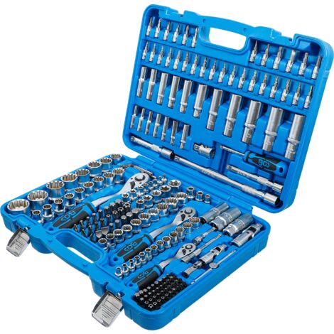 Serie di bussole Gear Lock  6,3 mm (1/4") / 10 mm (3/8") / 12,5 mm (1/2")  192 pz.