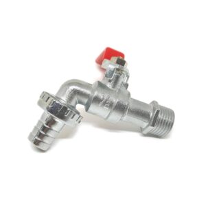 Rubinetto Giardino con connettore, lega di zinco cromata, ingresso acqua 3/4 pollice