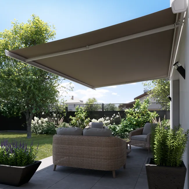 Tavolo da pranzo per giardino pieghevole Solis NATERIAL struttura e superficie in acacia beige per 4 persone 70x70cm