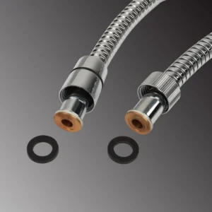 Flessibile doccia inox doppia aggraffatura cromato alta pressione