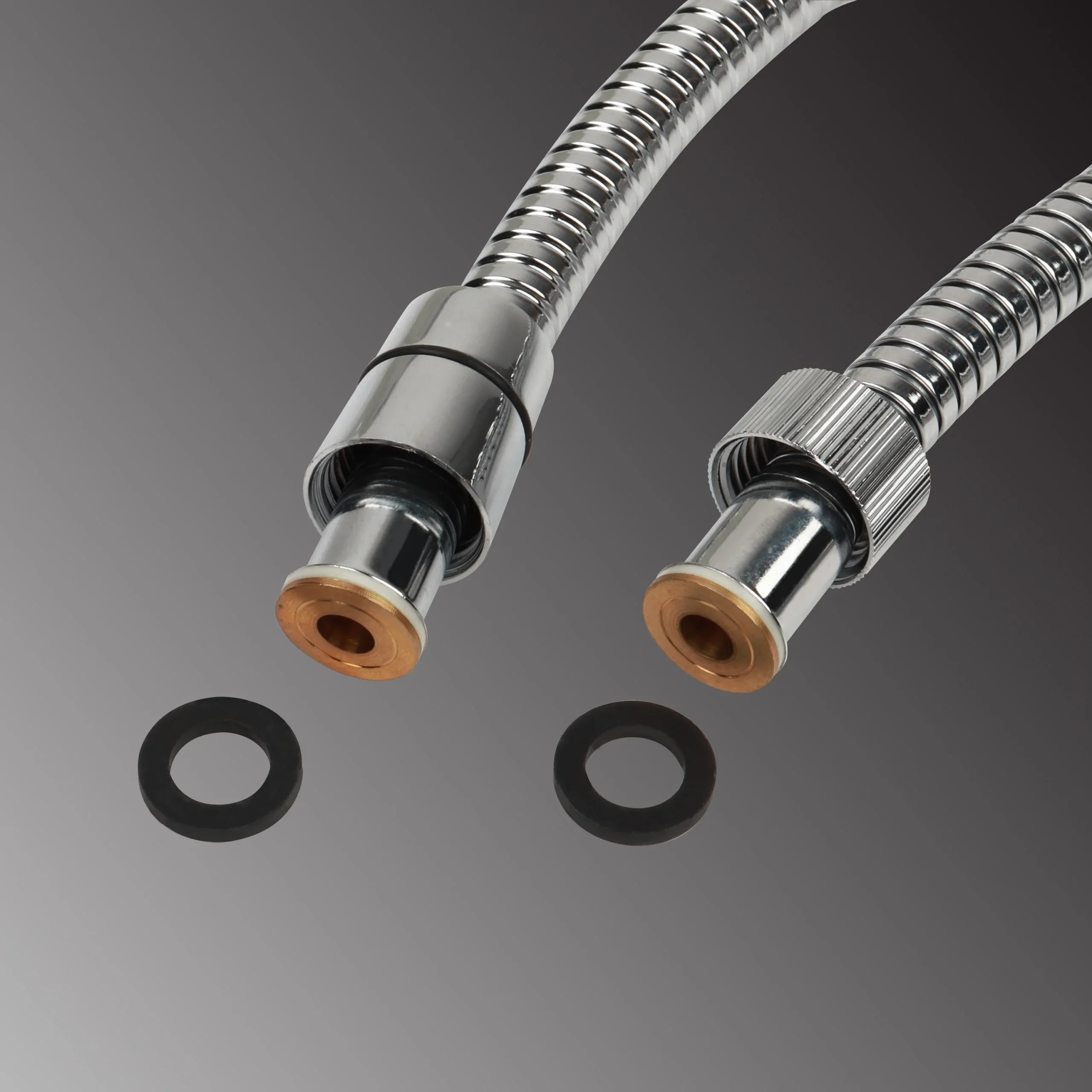 Flessibile doccia inox doppia aggraffatura cromato alta pressione