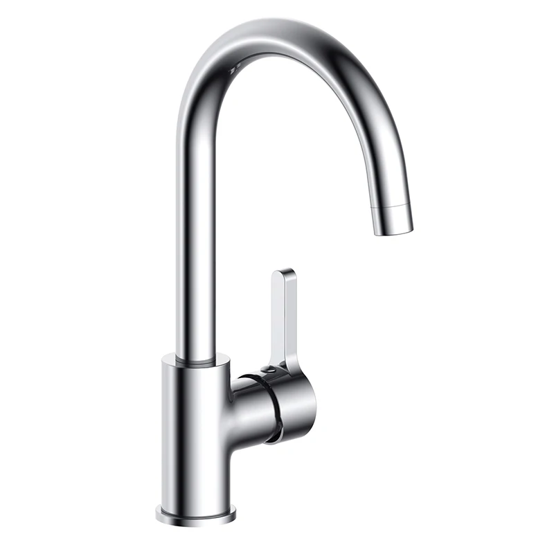 Miscelatore cucina monocomando ottone cartuccia ceramica 35mm cromato CE