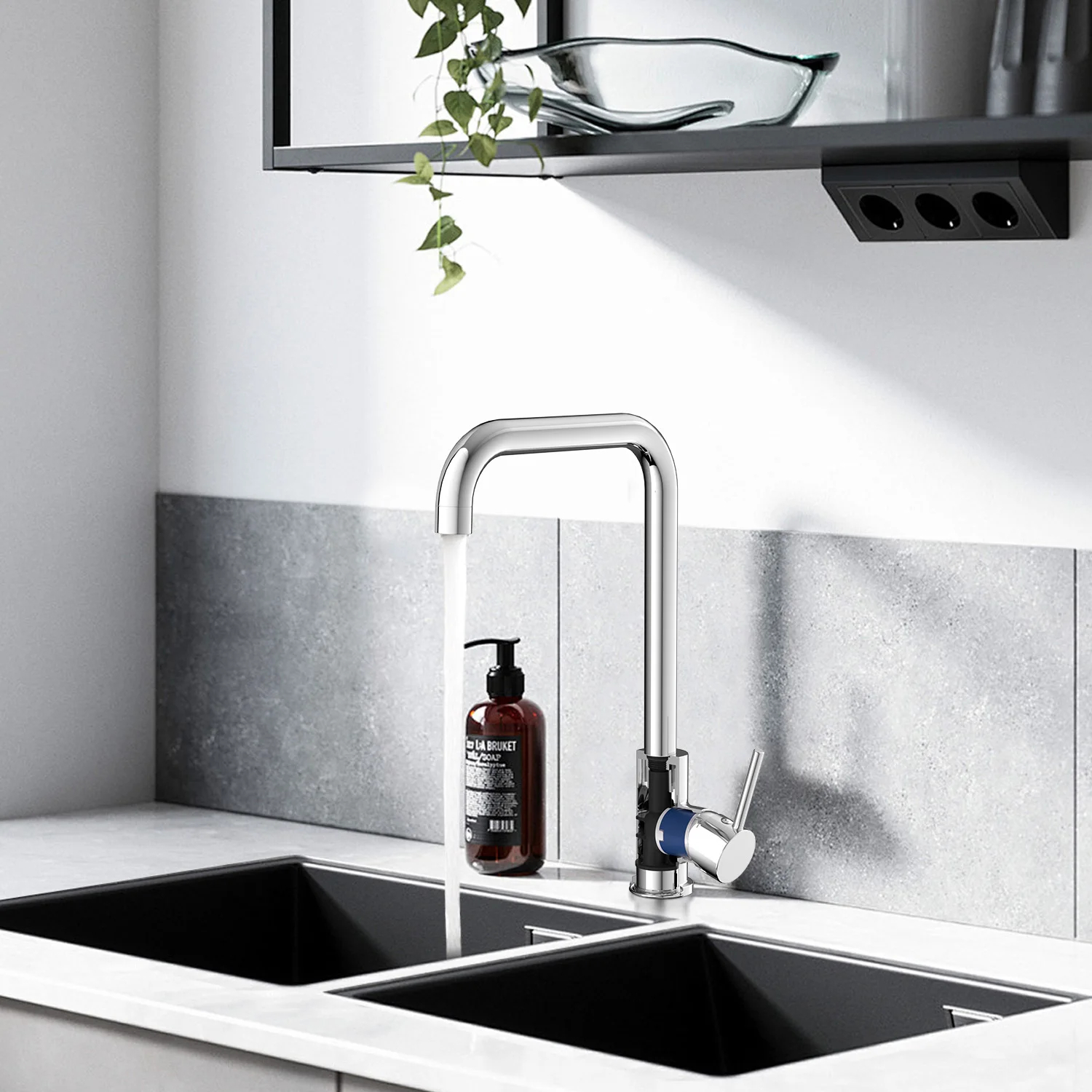 Miscelatore lavabo industriale monoforo cromato zama TOPWAY