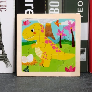 Puzzle in legno Montessori 9 pezzi, incastri geometrici per bambini 1-3 anni