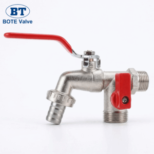 Rubinetto bibcock doppia uscita ottone BTZ2004 1/2"x3/4"x3/4"
